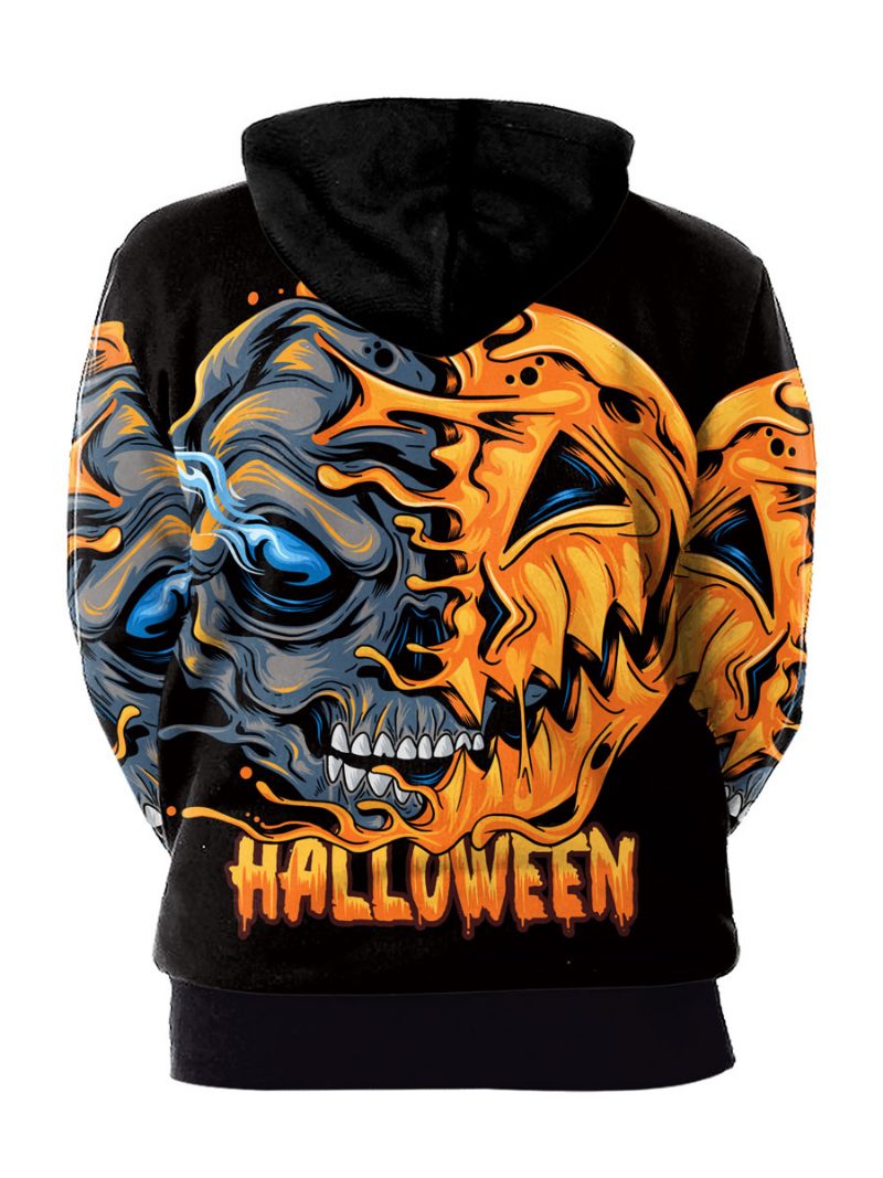 Herren-kapuzenpullover Mit Kapuze Lange Ärmel Gruseliges Polyester-sweatshirt - Hellgold