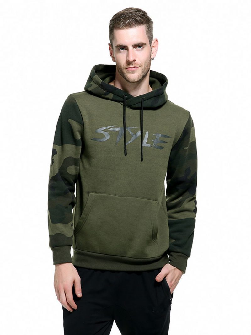 Herren-kapuzenpullover Mit Kapuze Langen Ärmeln Bedrucktes Polyester-freizeit-sweatshirt