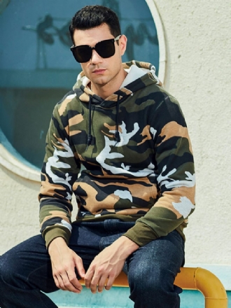 Herren-kapuzenpullover Mit Kapuze Langen Ärmeln Camouflage-polyester Lässiges Sweatshirt