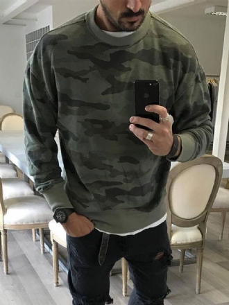 Herren-kapuzenpullover Mit Stehkragen Und Langen Ärmeln Bedrucktes Polyester-sweatshirt