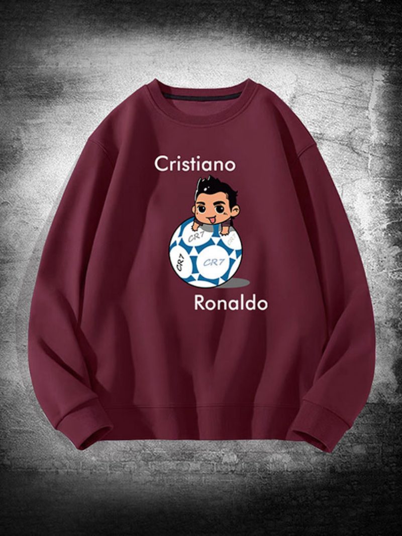 Herren-ronaldo-sweatshirt Mit Langen Ärmeln - Burgund