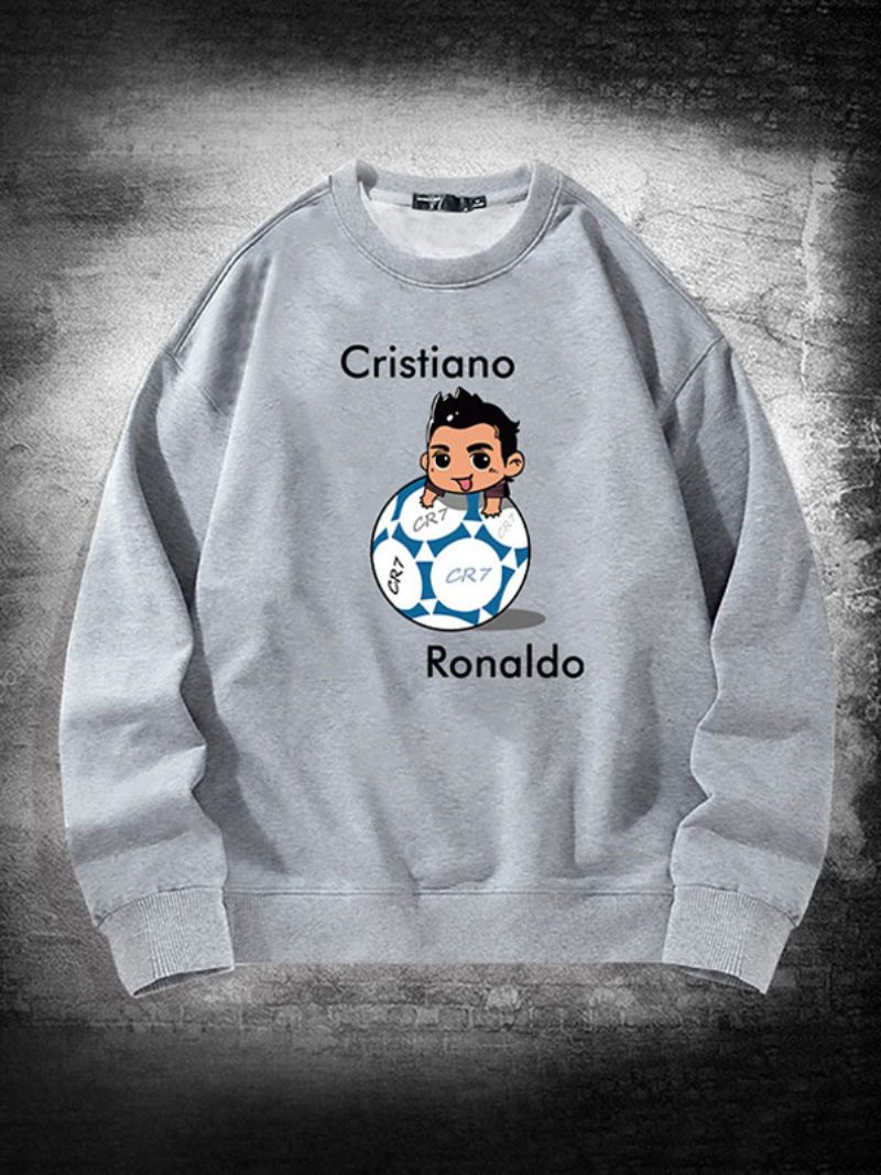 Herren-ronaldo-sweatshirt Mit Langen Ärmeln - Hellgrau