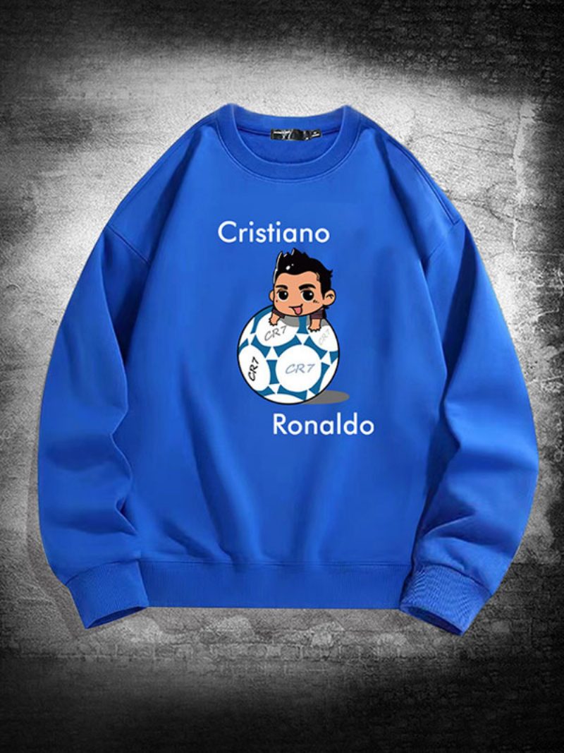 Herren-ronaldo-sweatshirt Mit Langen Ärmeln - Blau