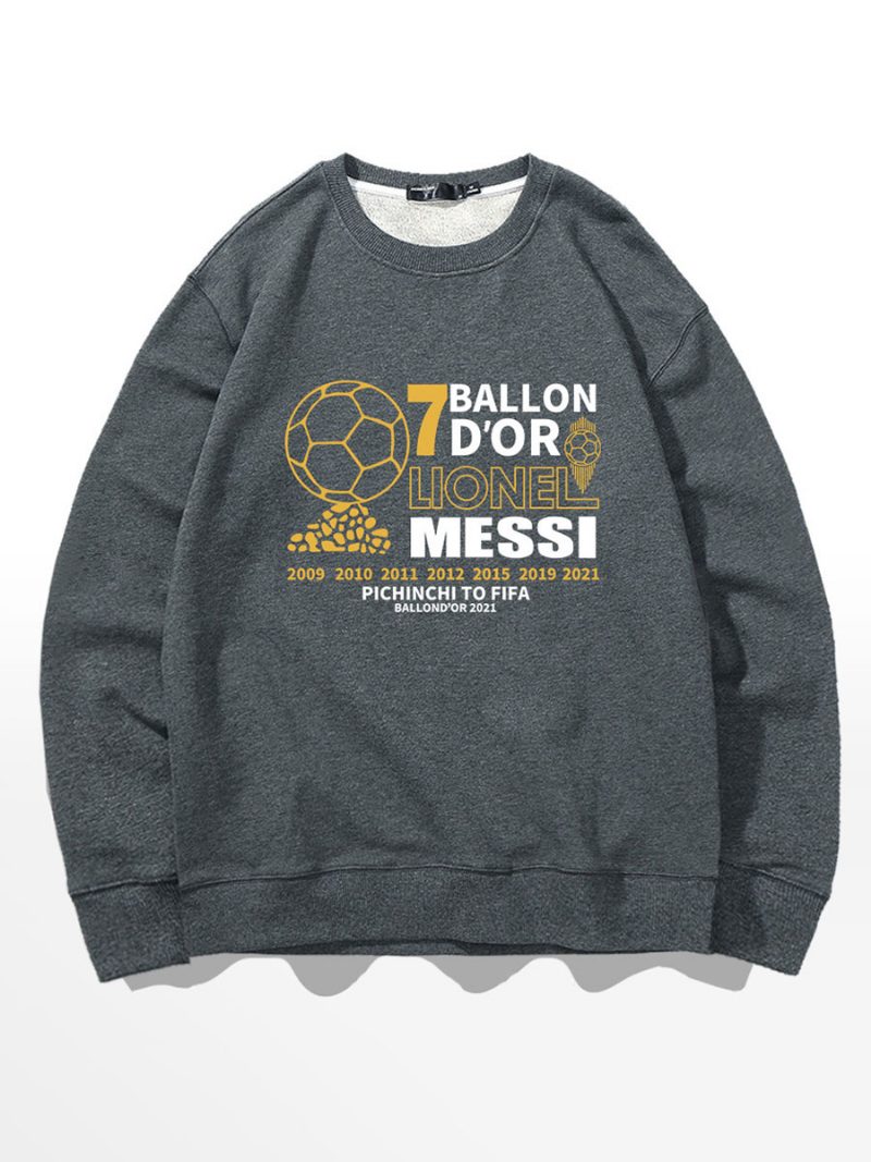 Messi Ballon D'or Sweatshirt Herrenoberteil - Tiefgrau