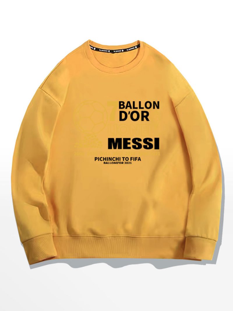 Messi Ballon D'or Sweatshirt Herrenoberteil - Gelb