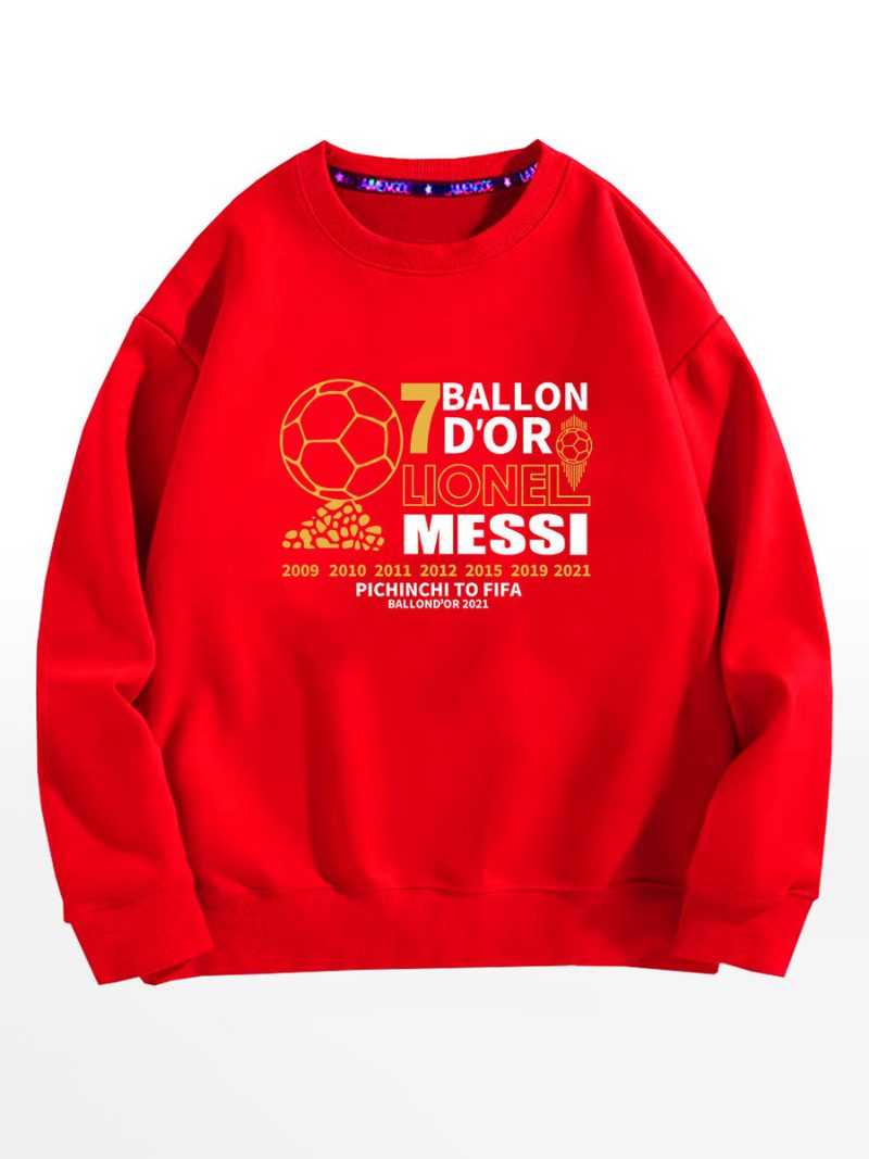 Messi Ballon D'or Sweatshirt Herrenoberteil - Rot