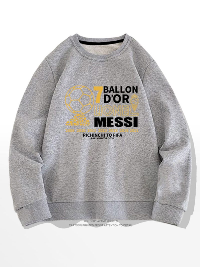 Messi Ballon D'or Sweatshirt Herrenoberteil - Hellgrau