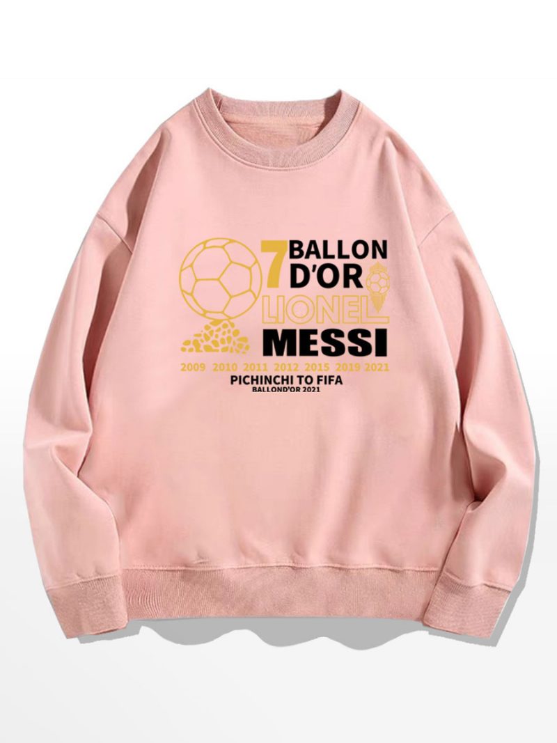 Messi Ballon D'or Sweatshirt Herrenoberteil - Rosa