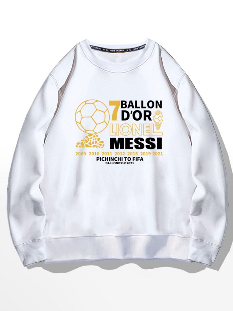 Messi Ballon D'or Sweatshirt Herrenoberteil - Weiß