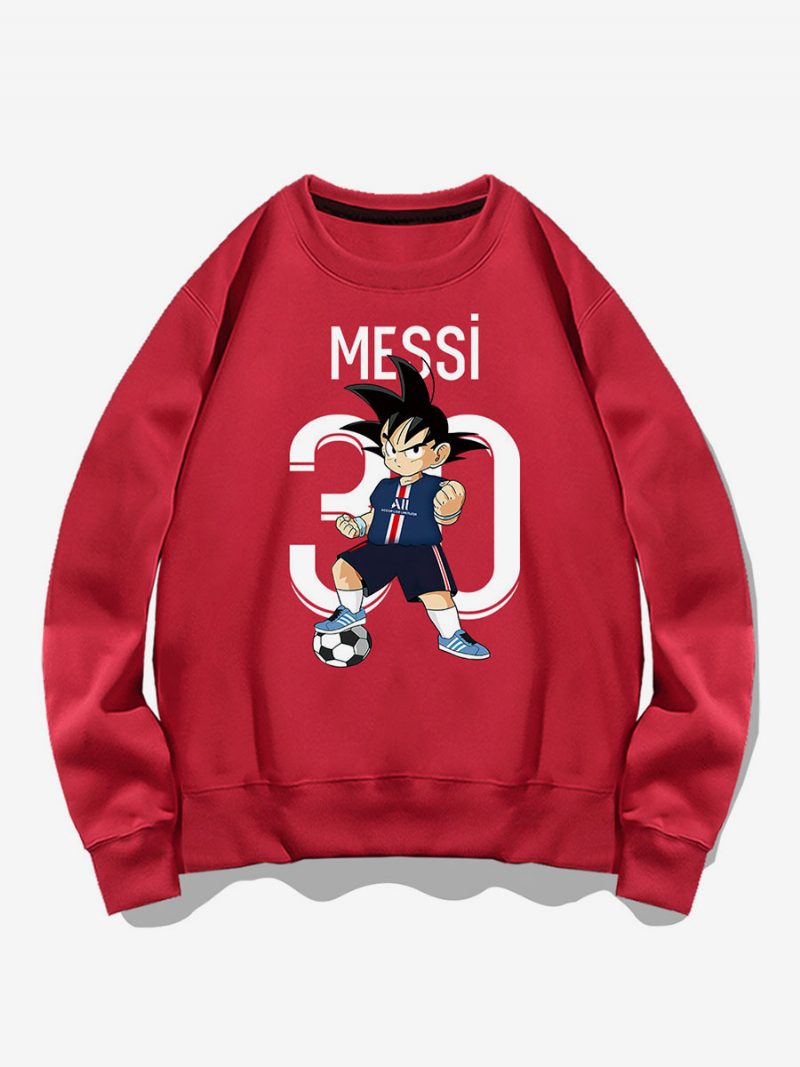 Messi Sweatshirt Herren-oberteil Für Erwachsene - Rot