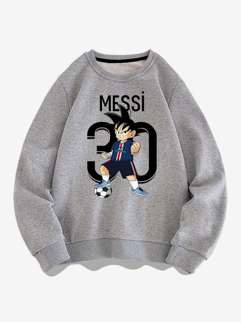 Messi Sweatshirt Herren-oberteil Für Erwachsene - Hellgrau