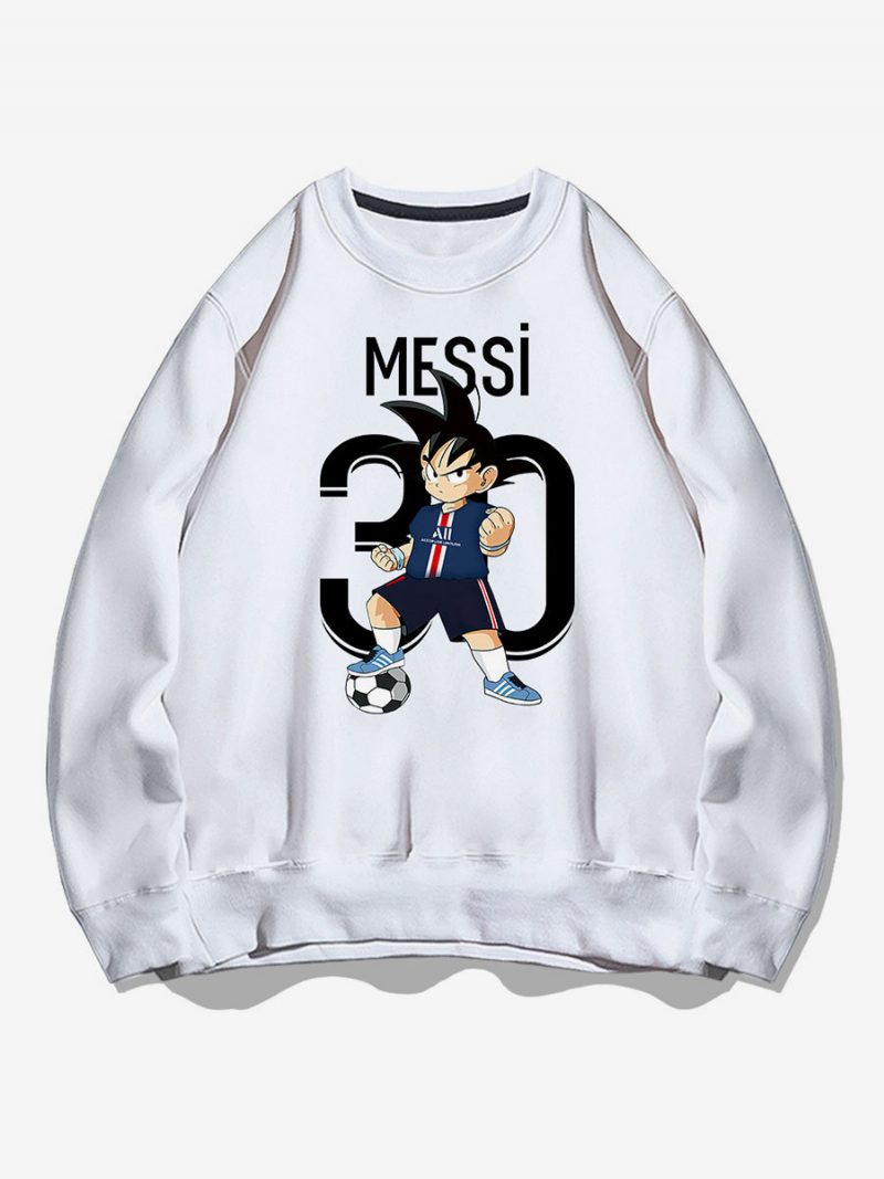 Messi Sweatshirt Herren-oberteil Für Erwachsene - Weiß