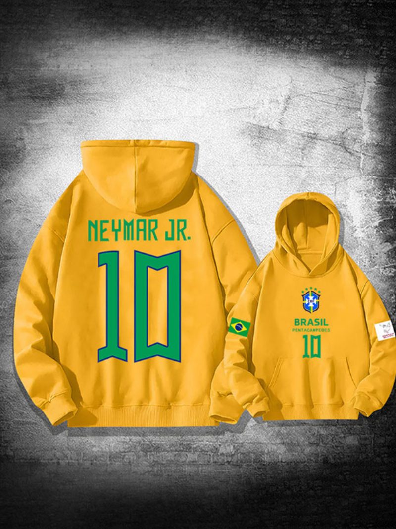 Neymar Jr Katar 2022 Langarm-kapuzenpullover Für Herren