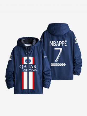 Psg Nummer 7 Mbappé Herren-kapuzenjacke Mit Langen Ärmeln Blauer Mantel Für Herren 2024