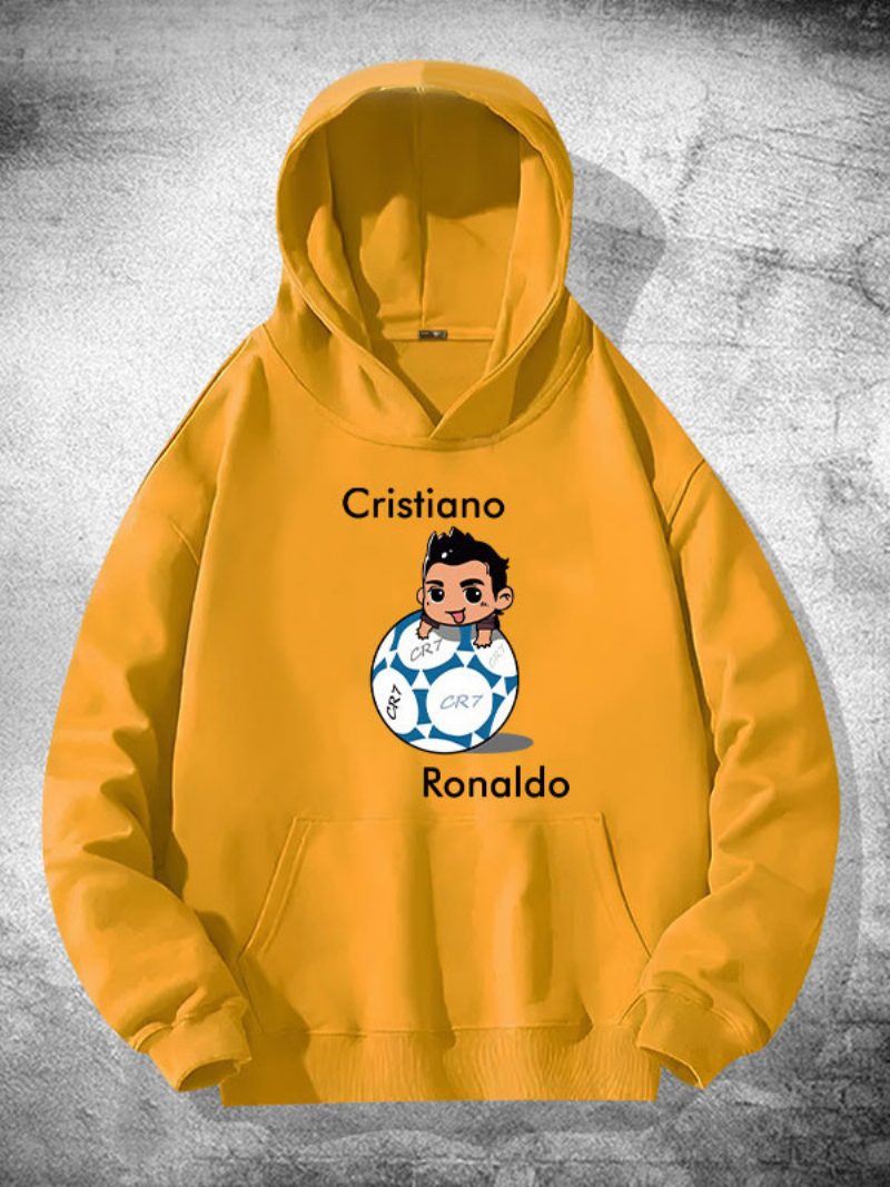 Ronaldo Langarm-hoodie Für Herren - Gelb