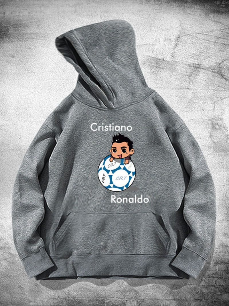 Ronaldo Langarm-hoodie Für Herren - Grau