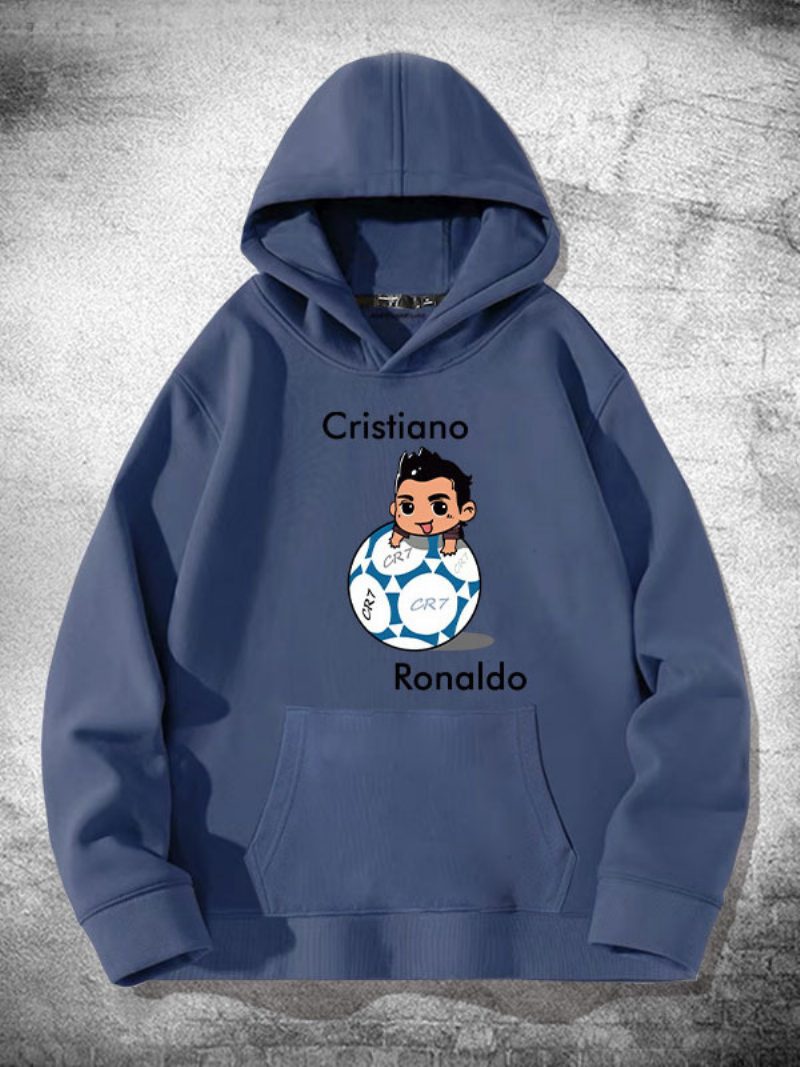 Ronaldo Langarm-hoodie Für Herren - Blaugrau