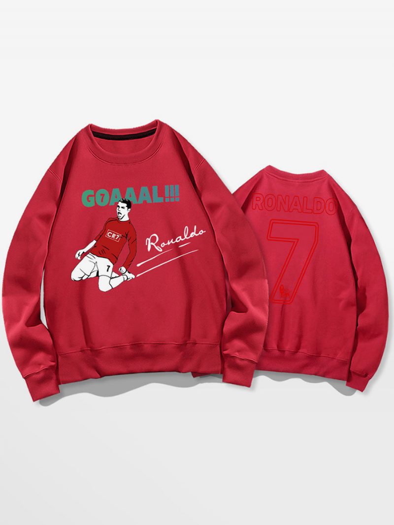 Ronaldo Sweatshirt Herren-oberteil Für Erwachsene - Rot