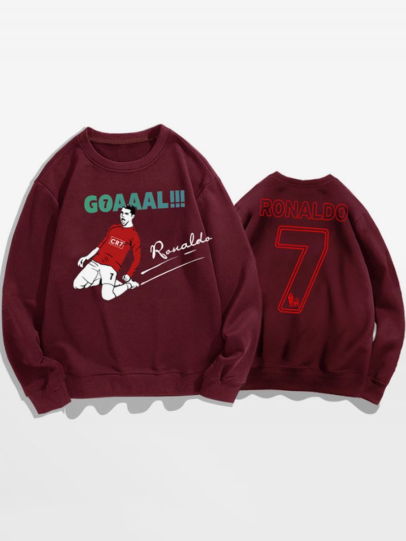 Ronaldo Sweatshirt Herren-oberteil Für Erwachsene - Burgund