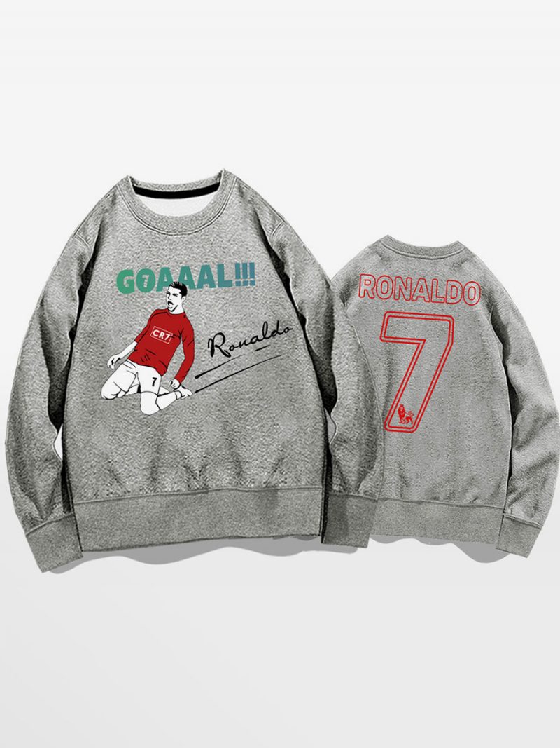 Ronaldo Sweatshirt Herren-oberteil Für Erwachsene - Hellgrau