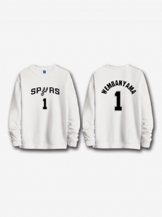 San Antonio Spurs Nummer 1 Wembanyama Herren-sweatshirt