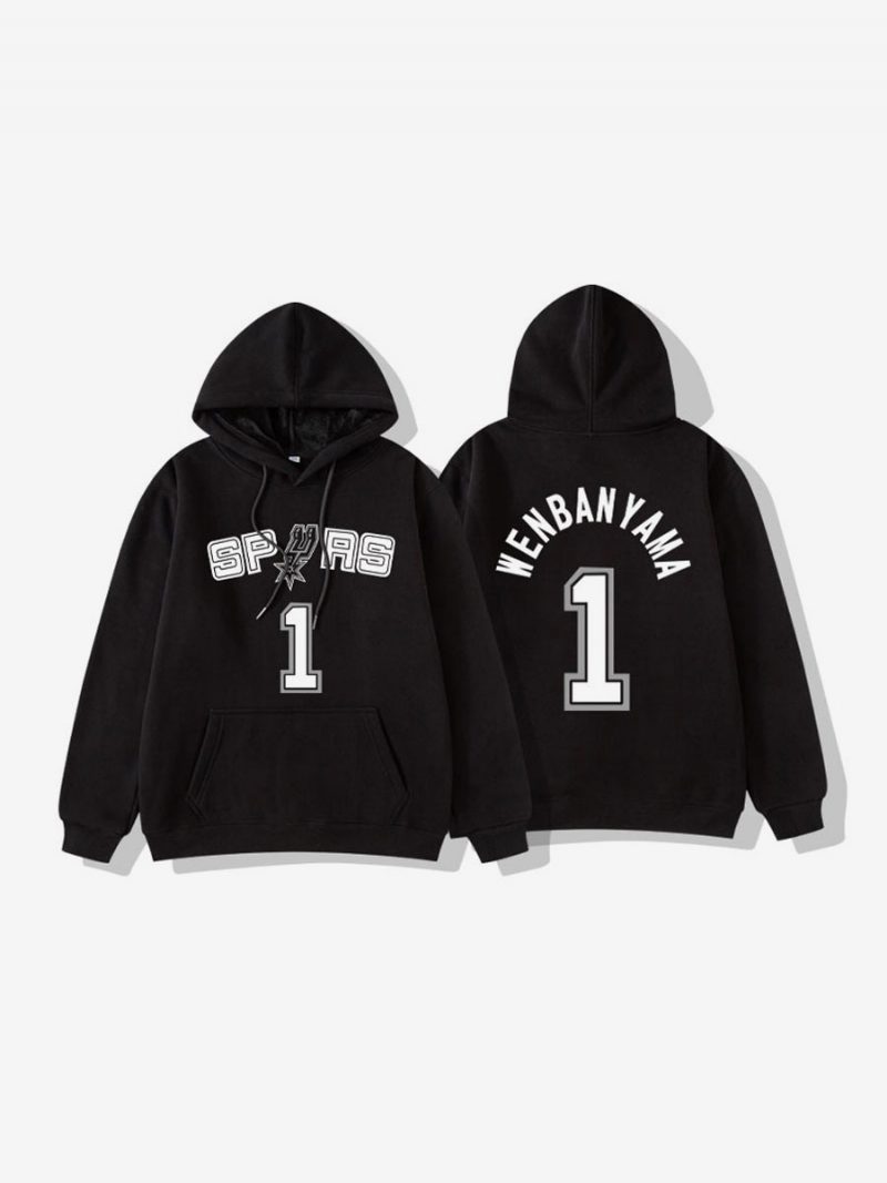 San Antonio Spurs Nummer 1 Wembanyama Hoodie Herren-sweatshirt