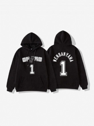 San Antonio Spurs Nummer 1 Wembanyama Hoodie Herren-sweatshirt