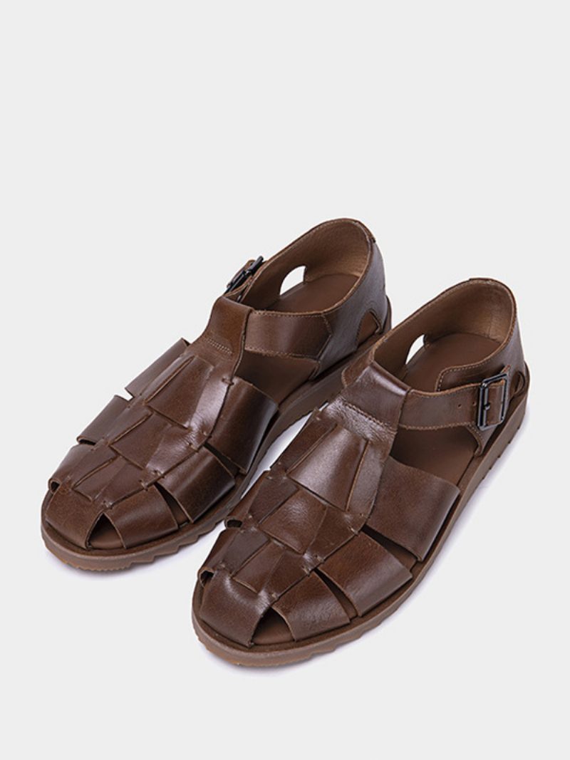 Herren-sandalen Pu-leder Gummisohle