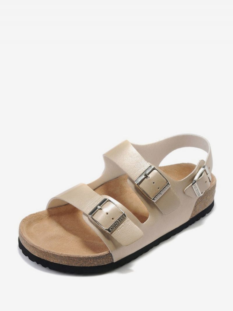 Herren-sandalen Slip-on Verstellbare Riemenschnalle Hausschuhe Flache Sandalen - Hellgelb