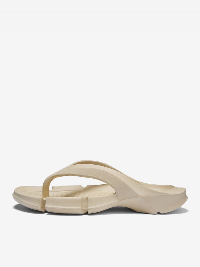 Herren-sandalen Zum Hineinschlüpfen Aus Pu-leder Mit Eva-sohle - Khaki