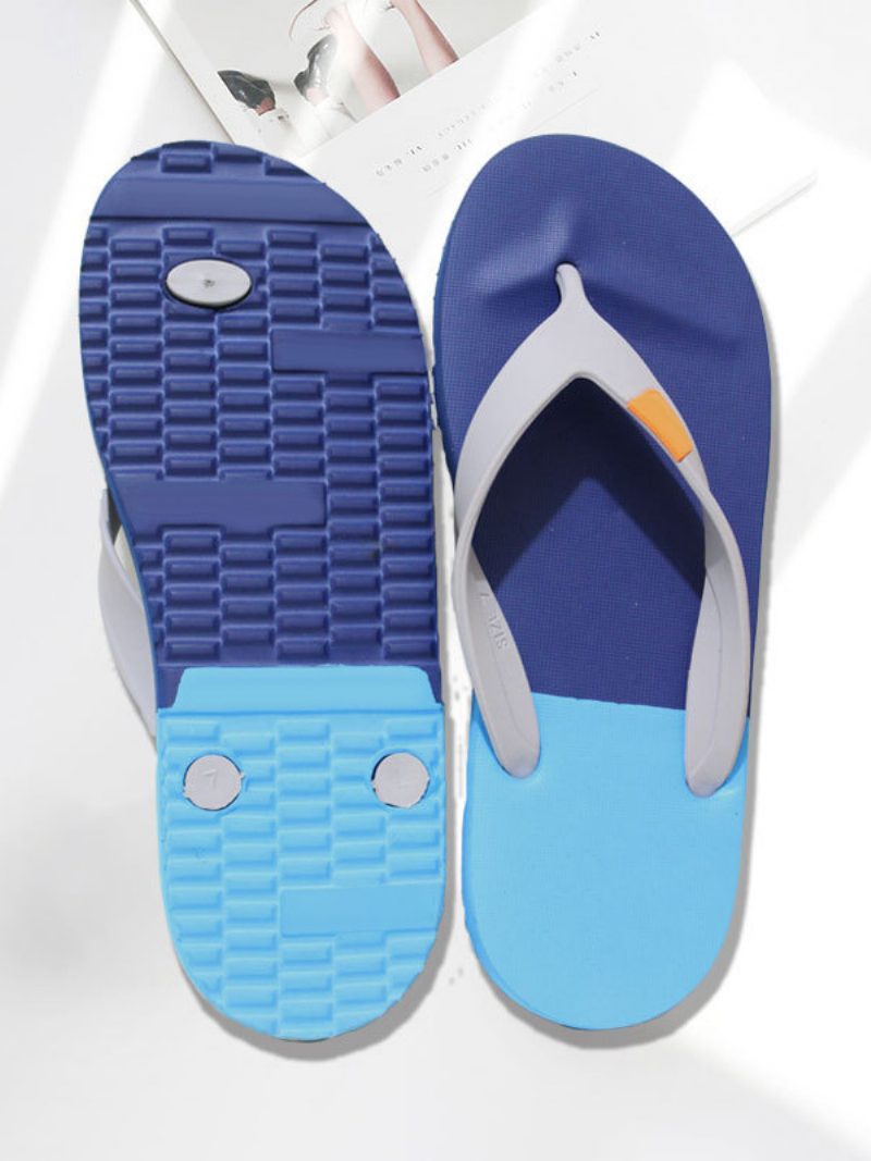 Herren-sandalen Zum Hineinschlüpfen Mit Farbblock-design - Blau