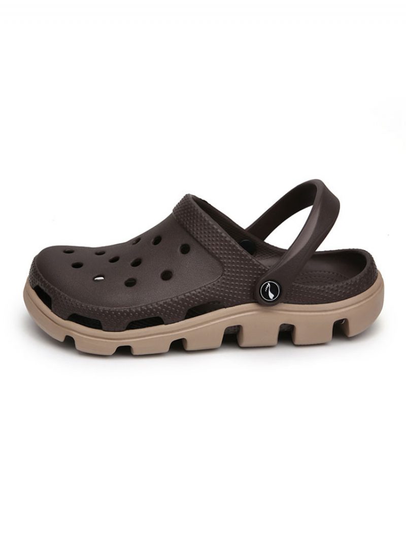 Herren-sandalen Zum Hineinschlüpfen Pvc-obermaterial Eva-sohle - Tiefbraun