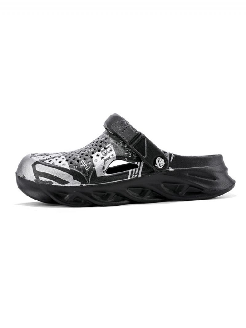 Herren-sandalen Zum Hineinschlüpfen Pvc-obermaterial Eva-sohle - Schwarz