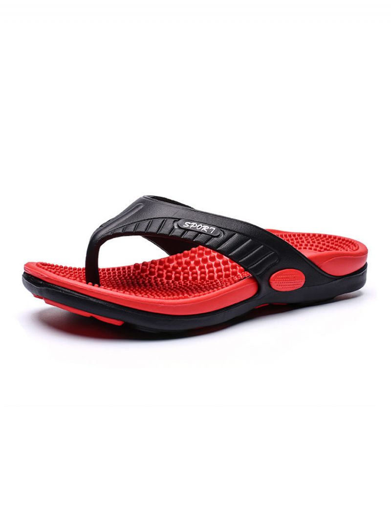 Sandalen Für Herren Slip-on-pvc-obermaterial Eva-sohle - Rot