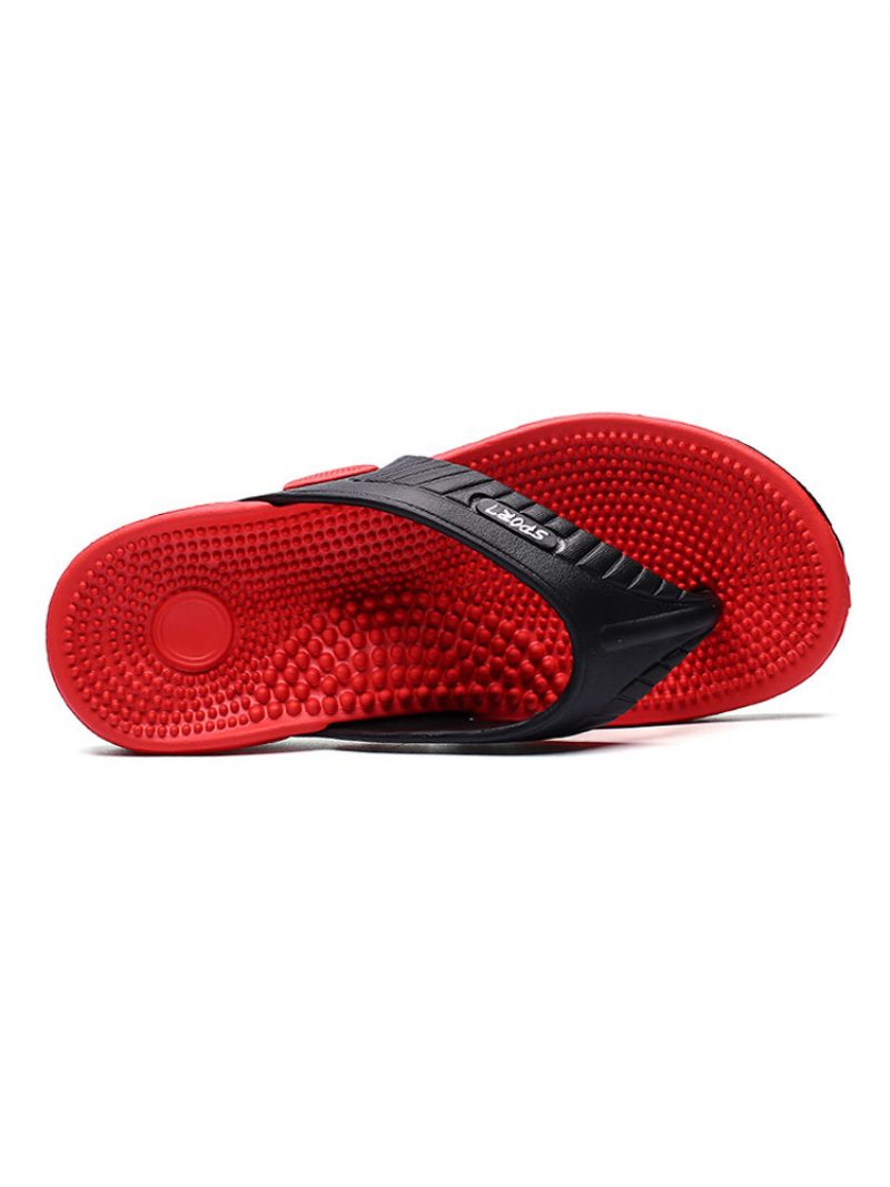 Sandalen Für Herren Slip-on-pvc-obermaterial Eva-sohle - Rot