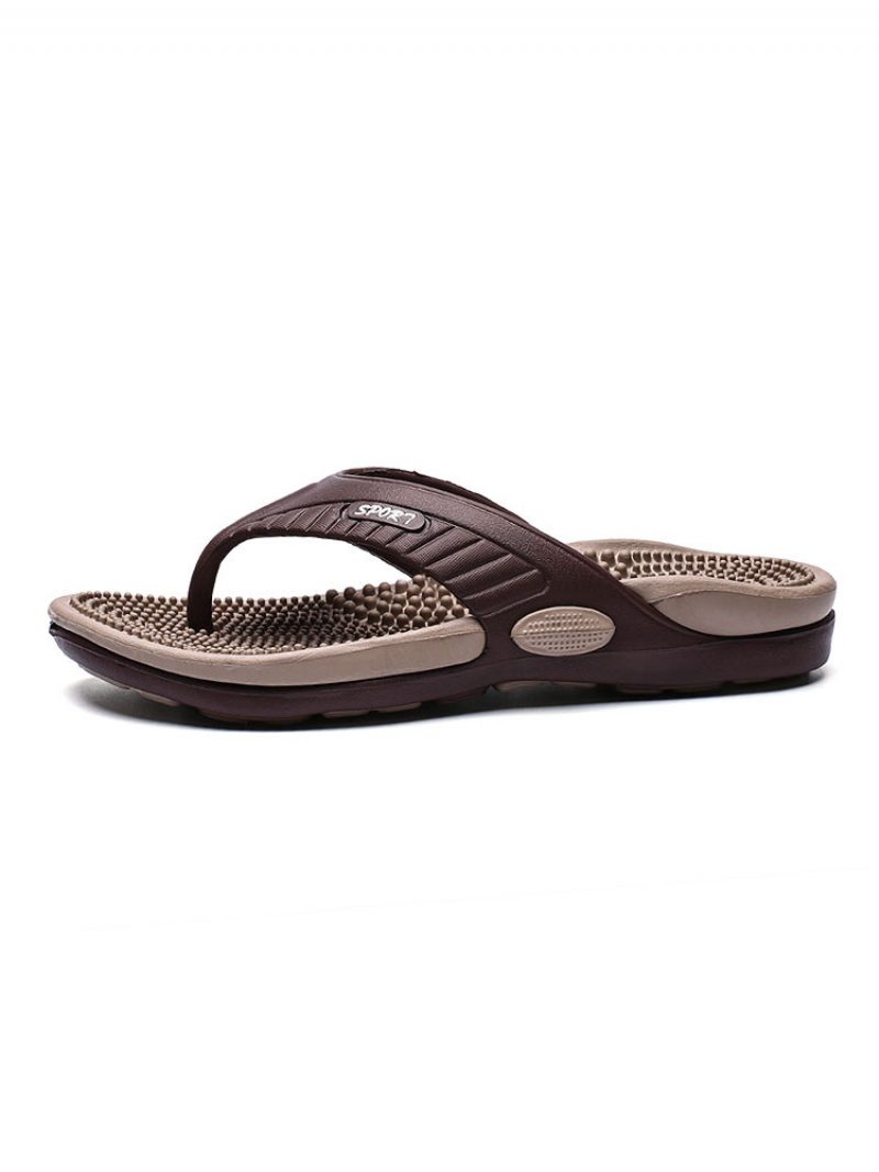 Sandalen Für Herren Slip-on-pvc-obermaterial Eva-sohle - Khaki