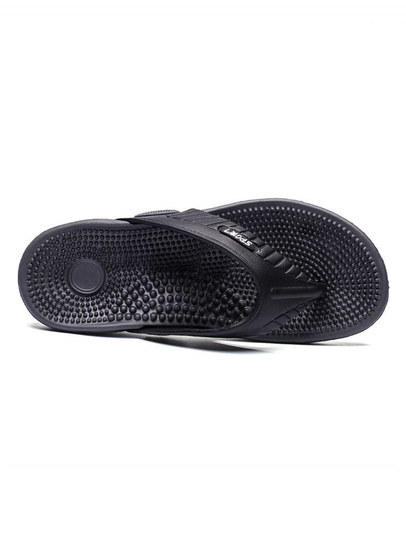 Sandalen Für Herren Slip-on-pvc-obermaterial Eva-sohle - Schwarz