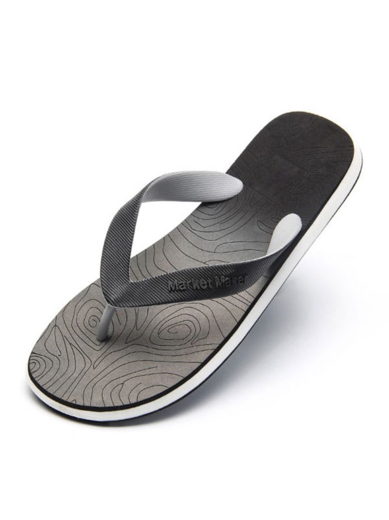 Sandalen Für Herren Slip-on-pvc-obermaterial Eva-sohle - Grau