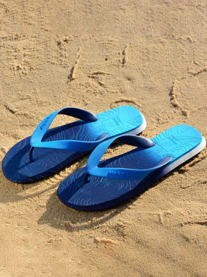 Sandalen Für Herren Slip-on-pvc-obermaterial Eva-sohle - Blau