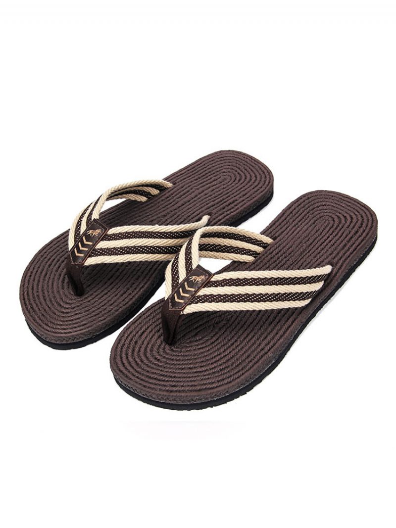 Sandalen Für Herren Slip-on-pvc-obermaterial Eva-sohle - Kaffeebraun