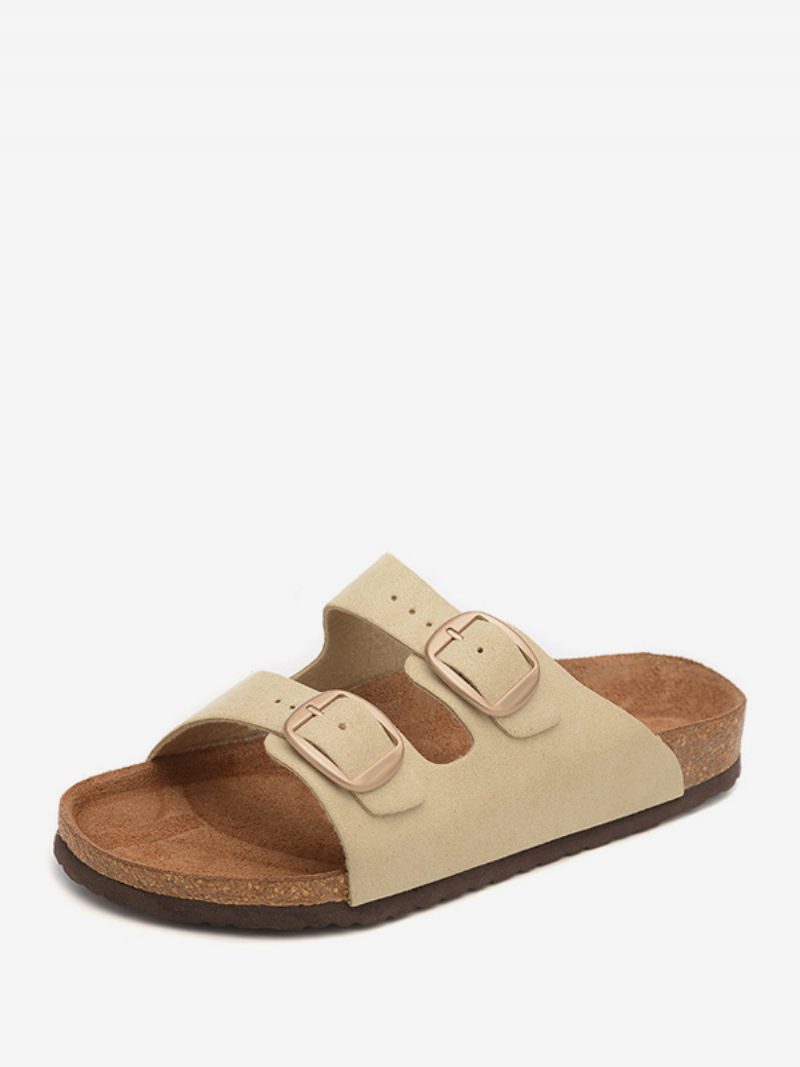 Sandalen Für Herren Slip-on Verstellbare Riemenschnalle Hausschuhe Flache - Hellgelb