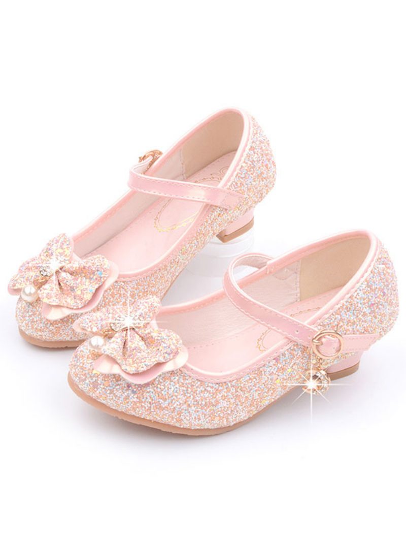 Blumenmädchen-schuhe Glitzernde Blumen-mary-jane-flats