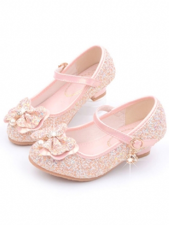 Blumenmädchen-schuhe Glitzernde Blumen-mary-jane-flats