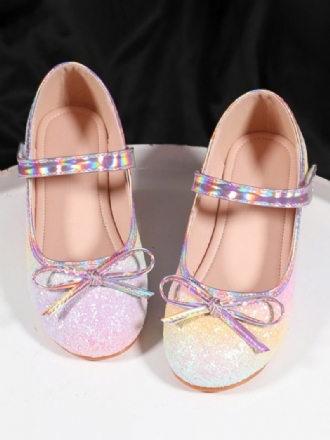 Blumenmädchenschuhe Rosa Pailletten Stoff Partyschuhe Für Kinder