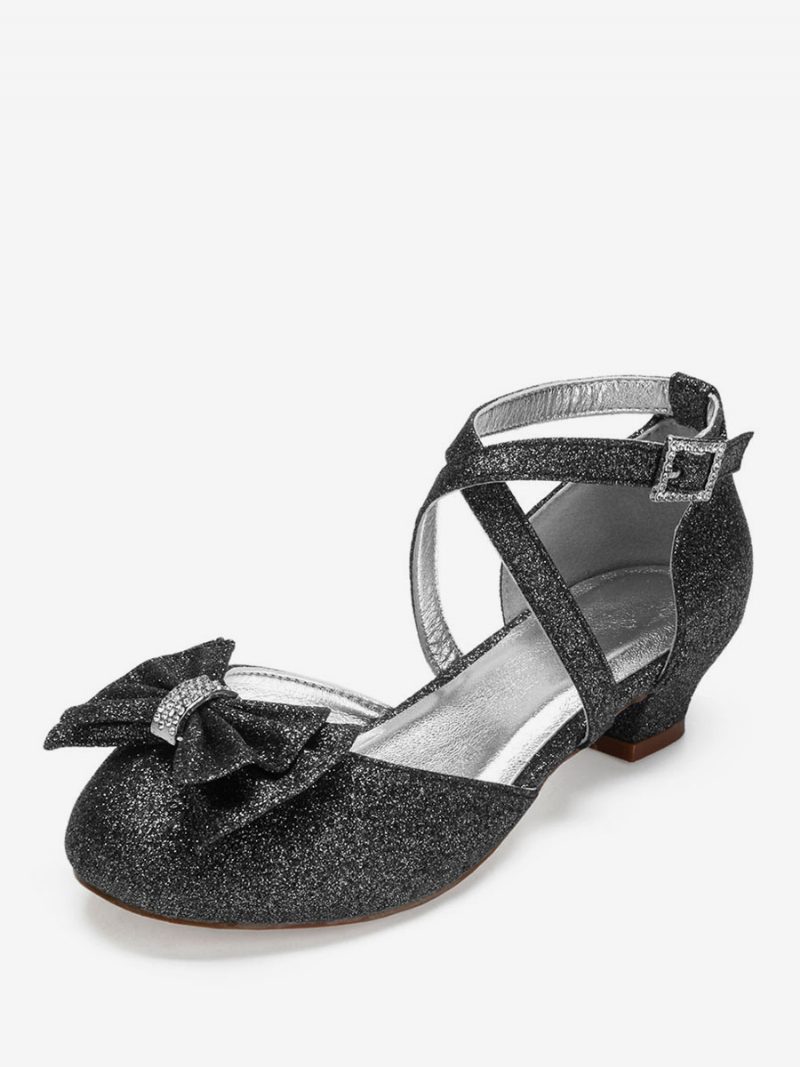 Hochzeit Blumenmädchen Schuhe Glitzer Schleife Flats Für Mädchen