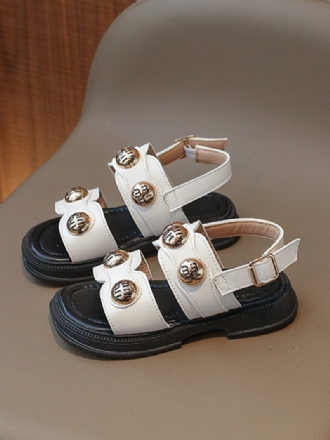 Weiße Sandalen Für Mädchen Mit Nieten Und Slingback-sandalen