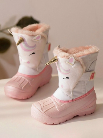 Winterschuhe Für Mädchen Schöne Schneestiefel Aus Nylon Mit Cartoon-einhorn-charakteren