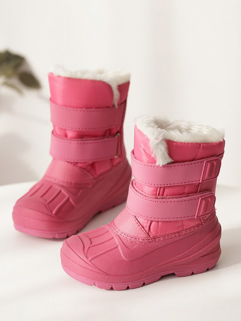 Winterschuhe Für Mädchen Schöne Schneestiefel Aus Nylon Mit Cartoon-einhorn-charakteren - Rose