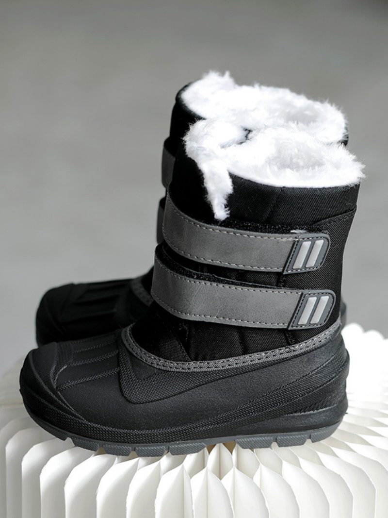 Winterschuhe Für Mädchen Schöne Schneestiefel Aus Nylon Mit Cartoon-einhorn-charakteren - Schwarz