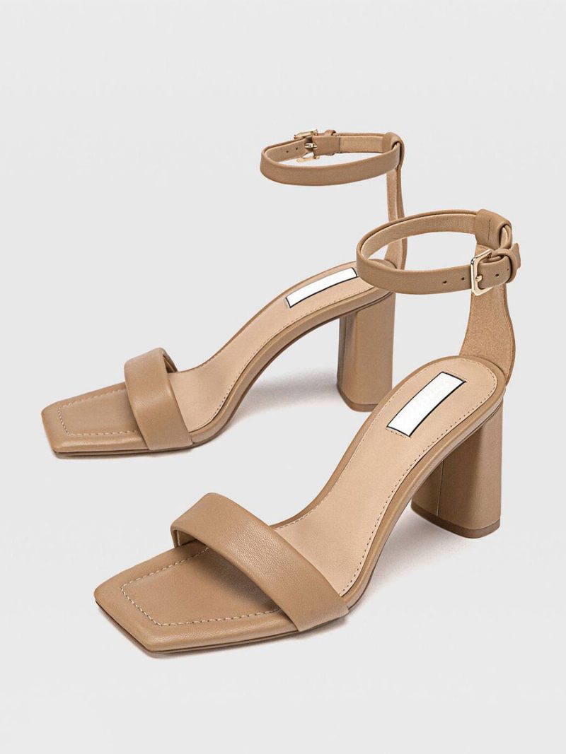 Damen-sandalen Mit Offenem Zehenbereich Und Klobigem Absatz Hochzeitsschuhe